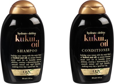 

OGX Hydrate & Defrizz + Kukui Oil ( Organix ) Shampoo and Conditioner(Set of 2)