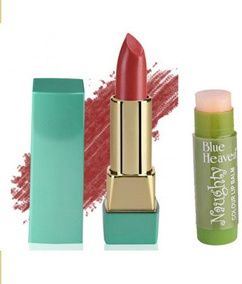 

Blue Heaven Mintz Glossy Lipstick (Muddy Pink) & Naughty Color Lip Balm (Magic)(Set of 2)