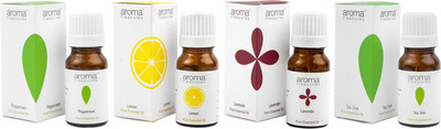 

Aroma Treasures Lavender Oil, Tea Tree Oil, Peppermint Oil and Lemon Oil(Set of 4)