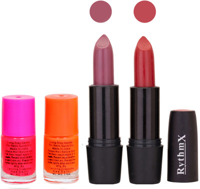 

Rythmx FB RYTH BLK LIPSTICKS AND NAIL POLISH IMPORTANT COMBO 023(Set of 4)