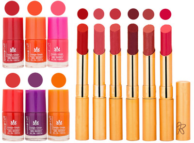 

Aroma Care Nail Polish Set and Rythm Lipstick Sets ( Modern Shades) 1803201748(Set of 12)