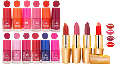 

Aroma Care All About Nail 12 Piece Color Nail Lacquer Combo Set + 4 Rythm Creamy Matte Lipstick Combo 87(Set of 16)