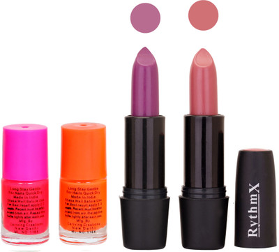 Rythmx FB RYTH BLK LIPSTICKS AND NAIL POLISH IMPORTANT COMBO 029(Set of 4)