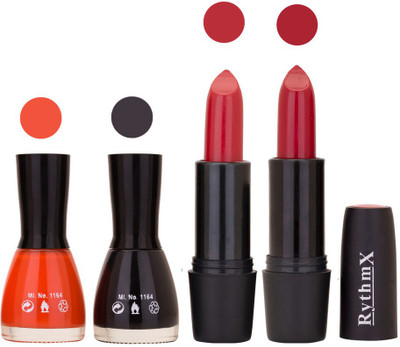 

Rythmx FB NAIL POLISHES BLACK LIPSTICKS IMPORTANT COMBO 42(Set of 4)