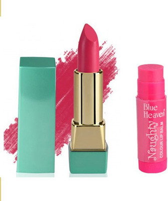 

Blue Heaven Mintz Glossy Lipstick (Rose Blossom) & Naughty Color Lip Balm (Bubble Gum)(Set of 2)