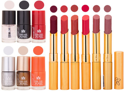 

Aroma Care 6 Nail Polish Set Rythm 6 Pcs Lipstick 6 Awesome Color for Fashion Women 2332017135(Set of 12)