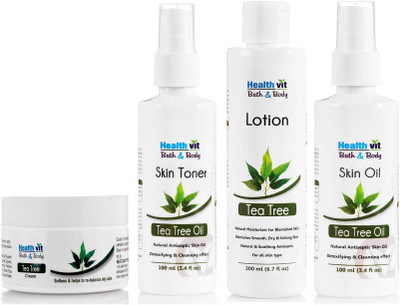 HealthVit Tea Tree Oil Skin Care Kit (Oil ,Lotion,Toner,Cream)(Set of)
