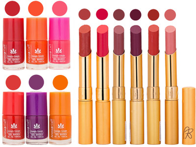 

Aroma Care Nail Polish Set and Rythm Lipstick Sets ( Modern Shades) 1803201851(Set of 12)