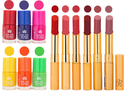 

Aroma Care Makeup Women Nail Polish and Exclusive Long Lasting Lipstick Set 53(Set of 12)