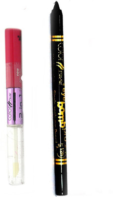 

Color Fever Color Fever 922 Black Pro Kajal+Pink Lipstick(Set of 2)