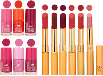 

Aroma Care Quick Dry Nail Polish and Rythm Lipstick Combo 1803201957(Set of 12)