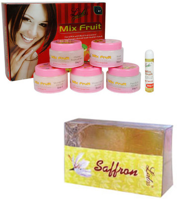 

Lalas Saffron Handmade Soap, Mix Fruit Facial Kit(Set of 2)