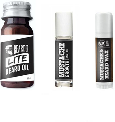 

Beardo Lite35 oil,Wax Stick And roll on(Set of 3)
