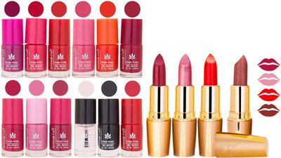 

Aroma Care Gel Nail Polish Set Quick Dry, Long Lasting and Creamy Matte Lipstick Combo 29(Set of 16)