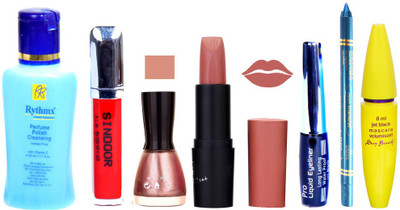 

Rythmx Remover + OTG Lipstick And Nail Polish, Eyliner, Sindoor, Kajal, Mascara Makeup Combo(Set of 7)