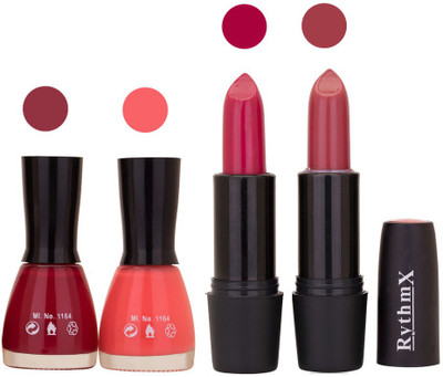 

Rythmx FB NAIL POLISHES BLACK LIPSTICKS IMPORTANT COMBO 48(Set of 4)