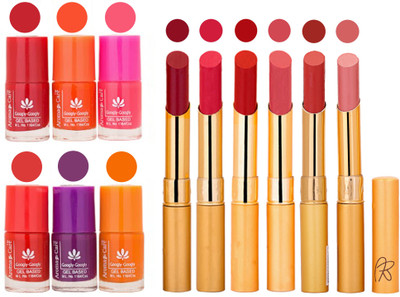 Aroma Care Nail Polish Set and Rythm Lipstick Sets ( Modern Shades) 1803201708(Set of 12)