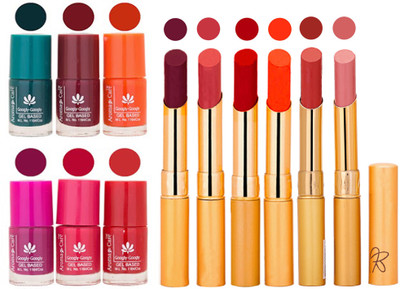 

Aroma Care Famous Combo of Nail Polish with Rythm Long Lasting Lipstick Sets 183201838(Set of 12)