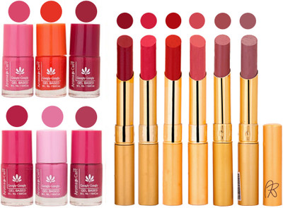 

Aroma Care Quick Dry Nail Polish and Rythm Lipstick Combo 1803201873(Set of 12)