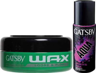 

Gatsby Styling Wax Loose & Flow ,Aqua Deodorant Spray(Set of 2)