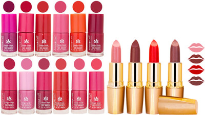 

Aroma Care Lot of 12-piece Surprise Nail Polish Set and Rythm Lipsticks Combo 142(Set of 16)