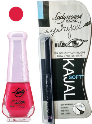

Lady Fashion Nail Polish and Kajal Combo 2010201612(Set of 2)