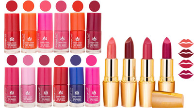 

Aroma Care All About Nail 12 Piece Color Nail Lacquer Combo Set + 4 Rythm Creamy Matte Lipstick Combo 163(Set of 16)