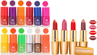 

Aroma Care All About Nail 12 Piece Color Nail Lacquer Combo Set + 4 Rythm Creamy Matte Lipstick Combo 71(Set of 16)