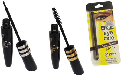 

ADS Eyeliner, Mascara, Eye care Kajal(Set of 3)
