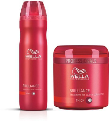 

Wella Professionals Combos for Professional Brilliance Shampoo and Treatment Mask For Coloured Hair 250 ml(Set of 2)