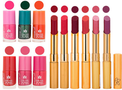 

Aroma Care Perfect Combo of Nail Polish and Rythm Lipstick Popular Shades in Wholesale Rate 2332017028(Set of 12)