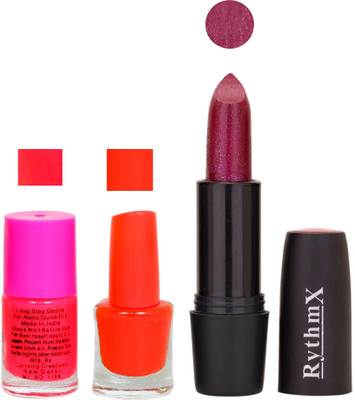

Rythmx FB ST RYTH BLK LIPSTICKS AND NAIL POLISH IMPORTANT COMBO 35(Set of 3)
