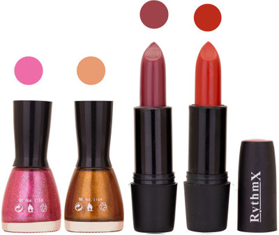 

Rythmx FB NAIL POLISHES BLACK LIPSTICKS IMPORTANT COMBO 52(Set of 4)
