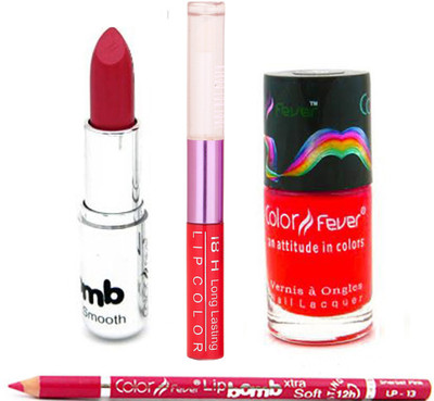 

Color Fever Lipstick+ Nail Polish Combo 509(Set of 4)