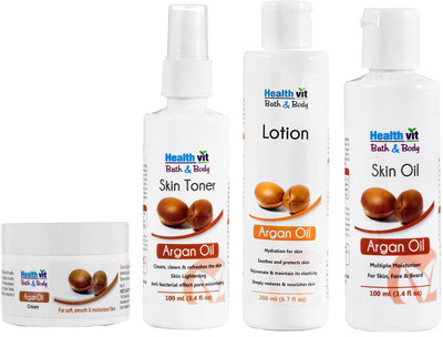 HealthVit Argan Oil Skin Care Kit (Oil ,Lotion,Toner,Cream)(Set of 4)