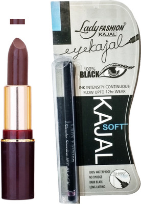 

Lady Fashion Lipstick And Kajal Combo(Set of 2)