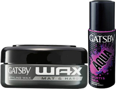 

Gatsby Styling Wax Mat & Hard ,Aqua Deodorant Spray(Set of 2)