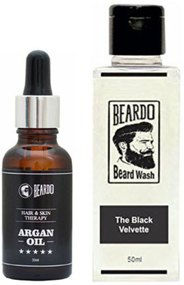 

Beardo Argan oil 30ml and Black Velvette Wash 50ml(Set of 2)