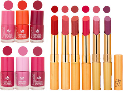 

Aroma Care Quick Dry Nail Polish and Rythm Lipstick Combo 1803201933(Set of 12)