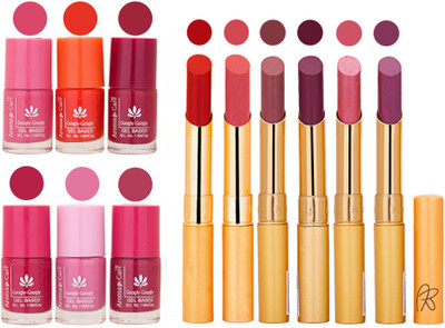 

Aroma Care Quick Dry Nail Polish and Rythm Lipstick Combo 1803201940(Set of 12)