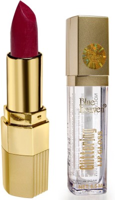 

Blue Heaven Xpression Lipstick & Glittering Lip Gloss Combo(Set of 2)