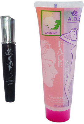

ADS WaterProof Eyeliner, Jasmine Cleansing Gel(Set of 2)