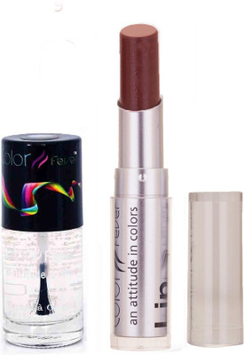 

Color Fever 929 Topcoat Nail Polish+ChocolateLipstick(Set of 2)