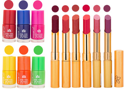 

Aroma Care Makeup Women Nail Polish and Exclusive Long Lasting Lipstick Set 133(Set of 12)