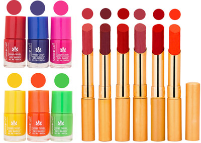 

Aroma Care Makeup Women Nail Polish and Exclusive Long Lasting Lipstick Set 84(Set of 12)