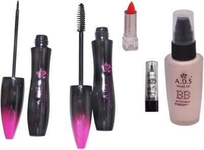 

ADS Eyeliner, Mascara, Foundation, Lipstick and Kajal(Set of 5)