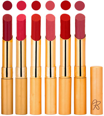 

Rythmx 6 Pcs Color Lipstick Makeup Creamy Matte Long Lasting Lip Colors 162201702(Multicolor,, 13.2 g)