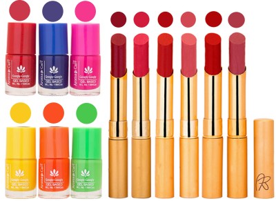 

Aroma Care Makeup Women Nail Polish and Exclusive Long Lasting Lipstick Set 02(Set of 12)