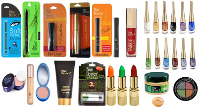 

Blue Heaven full makeup kit set of 15 items(Set of 17)