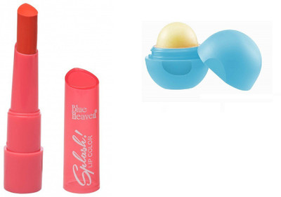 

Blue Heaven splash baked orange lipstick ,cocoa butter lip bomb(Set of 2)